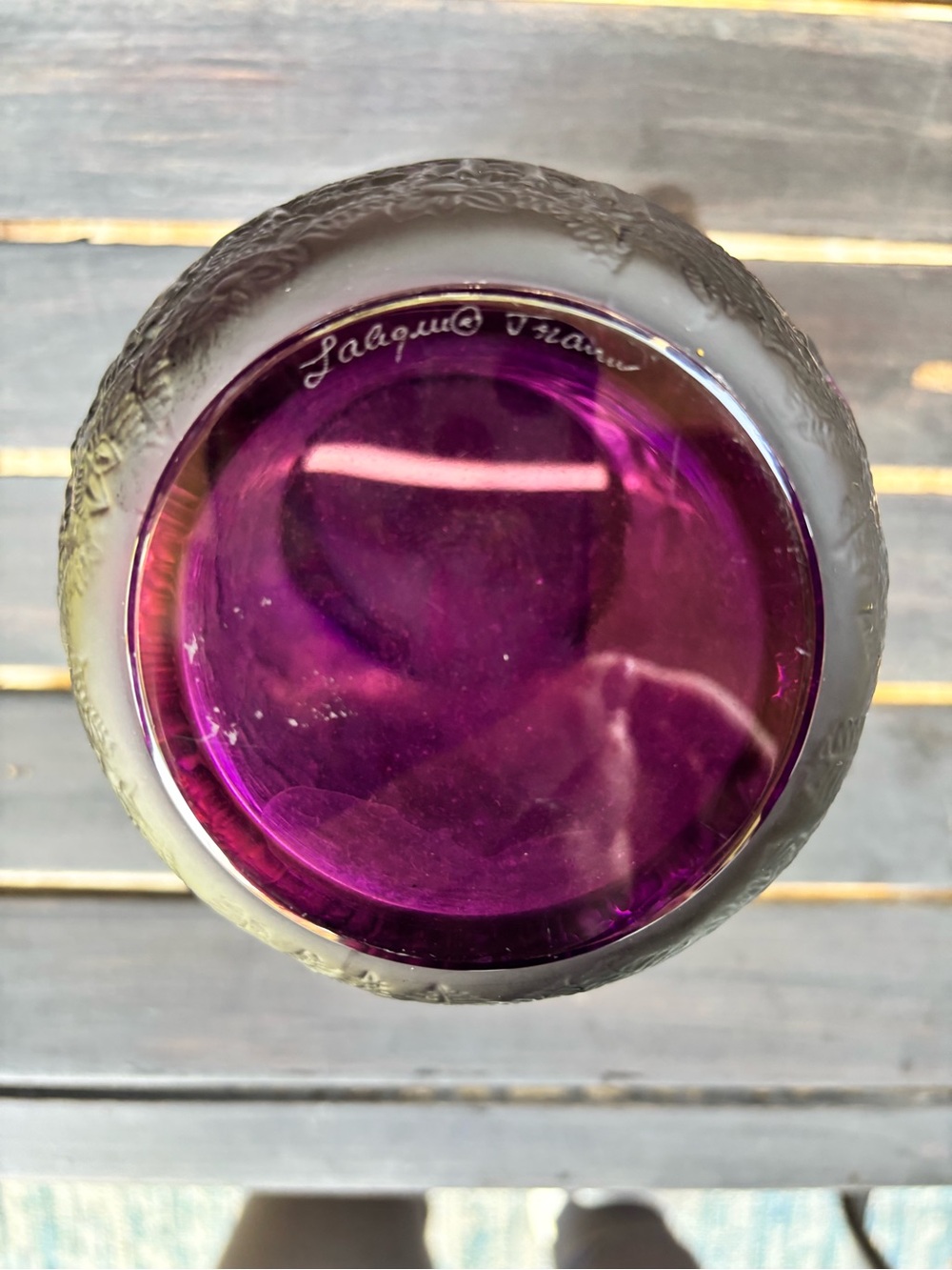 Amethyst Lalique Biches Vase - Picture 3 of 3
